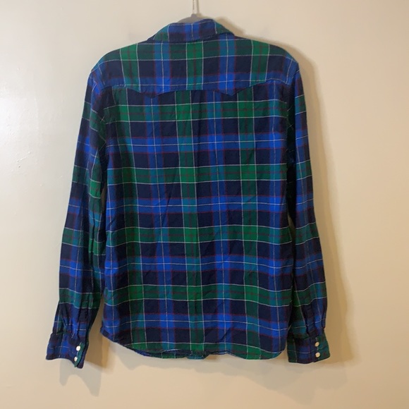 Levi’s Men Button Down Shirt Long Sleeve Plaid Flannel Cotton - Modern fit - Picture 5 of 6